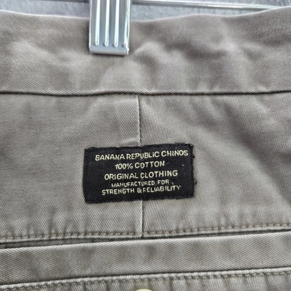 Banana‎ Republic Men Pants 36X32 Gray Chino Twill Dawson Button 30